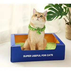 Disposable Cat Litter Box 1 Unit Super Lightweight Waterproof Convenient for Travel and Indoor Use