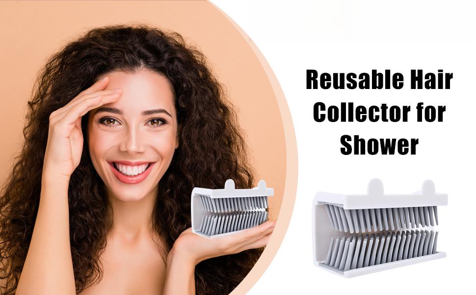 SICANDAENHK Keep your shower drain clog-free with this white wall-mounted shower hair catcher!Reusable, flexible hair collector traps hair effectively without blocking water flow, easy to install on smooth walls, simple to clean and reuse