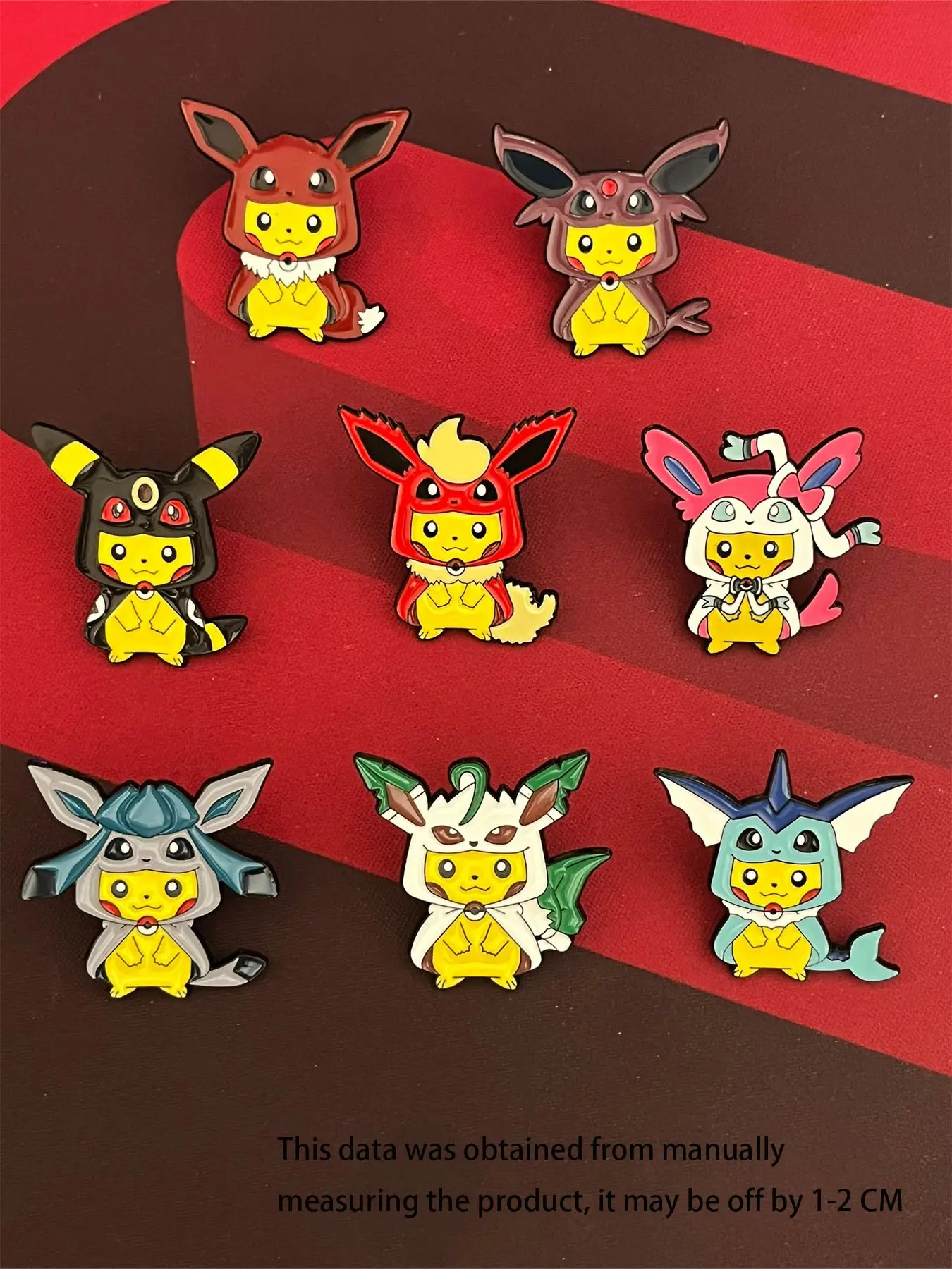8pcs/setClassic Cartoon Movie Enamel Lapel Pins Set, Fashion Zinc Alloy Pikachu Design Badges, Alloy Brooch Pin, Perfect for Backpack Hats Sweaters, Unisex Jewelry Accessories