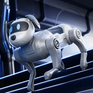 Electric Remote Control Robot Dog Toy – RC Mechanical Interactive Pet with LED Lights & Sounds | DIY Installation Kids Educational Birthday Gift