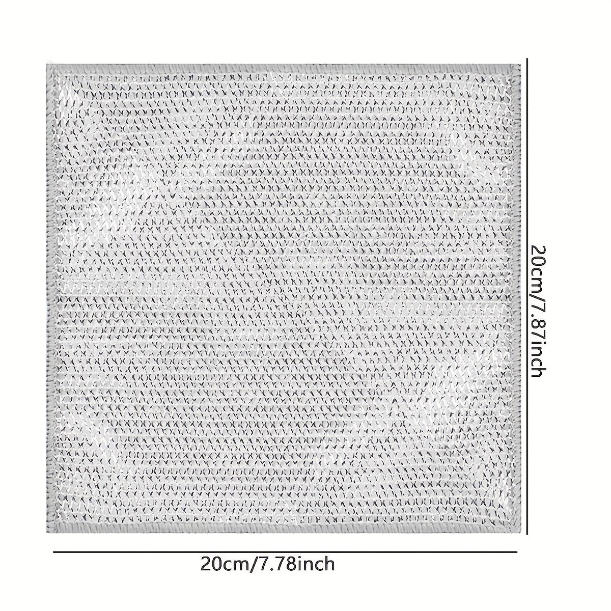 30 pieces of metal wire cleaning cloths, mesh fabric, non-stick oil, quick-drying, multi-purpose brushes, suitable for removing stains from pots and stoves, and can replace steel wool for cleaning kitchen countertops.