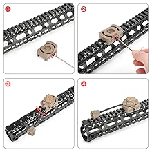 Tactical Helmet Light with White Red IR LED Task Lamp, Military Helmet Accessories Mount for Mich Fast Helmet Molle System Picatinny Rail, Survival Signal Light for Outdoor Hunting