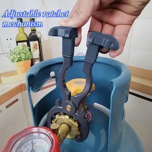 Multifunctional 3-in-1 Ratchet Wrench Adjustable Valve Wrench Bottle Opener Tank Valve Regulator Non-slip Comfort Grip Precision Ratchet Mechanism Robust Metal Tools