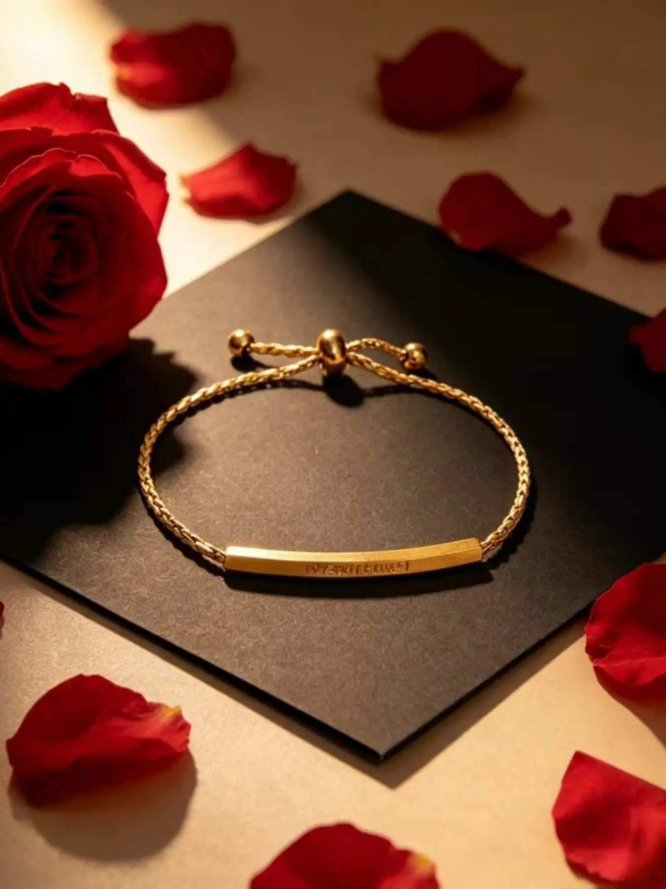 Custom Engraved Hand Chain Bracelet, Adjustable Arc Fit, Elegant All-Over Print, Perfect Memorial Gift, Versatile Daily Wear