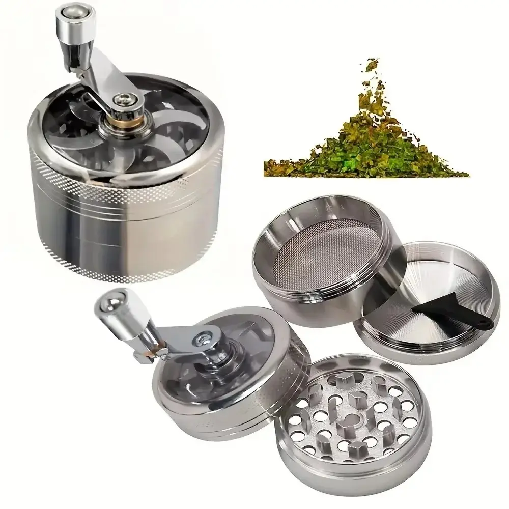 Manual Spice Grinder Hand Crusher, Portable Kitchen Grinding Tool for Nutmeg Ginger Rock Salt Peppercorn Seasoning Milling