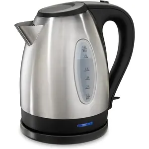 Electric Tea Kettle, Water Boiler & Heater, 1.7 Liter, Cordless Serving, 1500 Watts for Fast Boiling, Auto-Shutoff and Boil-Dry Protection, Stainless Steel (40880)