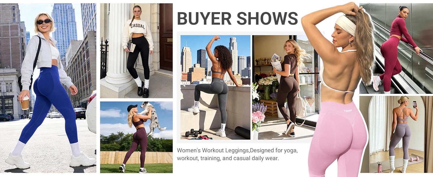 Butt Lifting Leggings for Women Seamless Hidden Scrunch Workout Leggings 24" Baderiy Gym Yoga Booty Pants