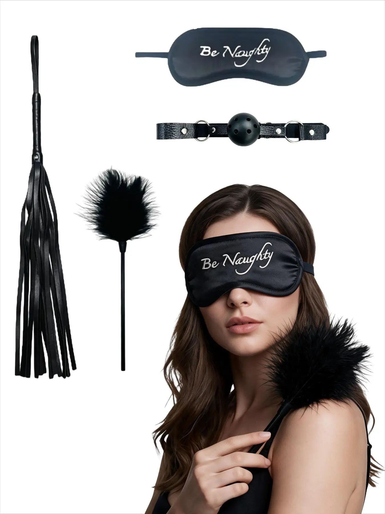 / Costume Set (4-Piece), Ideal for Role Play, Honeymoon Surprises, Valentine's Day Interactions, Private Scenes