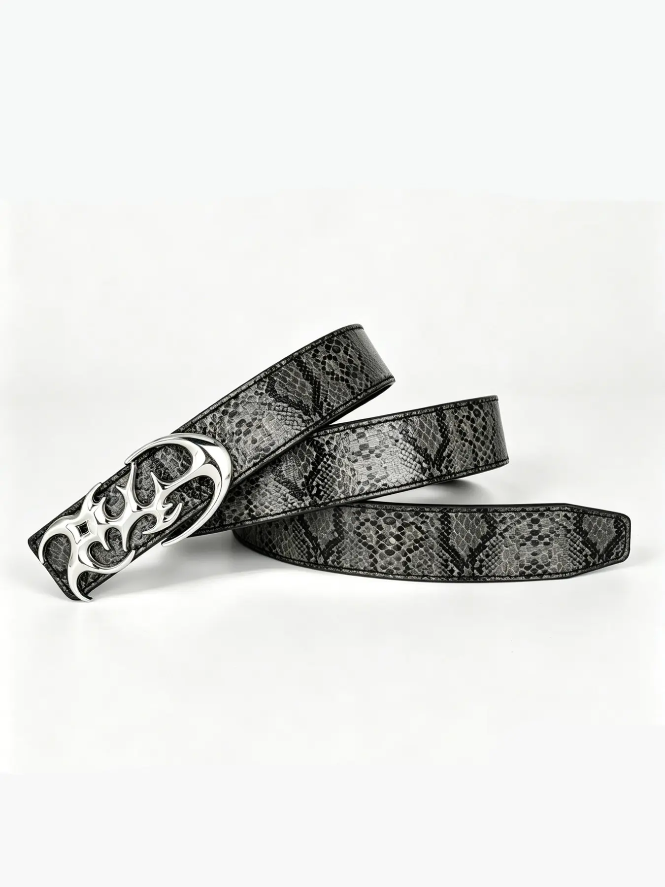 New Y2K Hollow PU Leather Snake Punk Men's Belt, Unisex Statement Belt, Fashion Accessory for Summer, Campus, Business, Gifts, Outdoor, Travel, Halloween