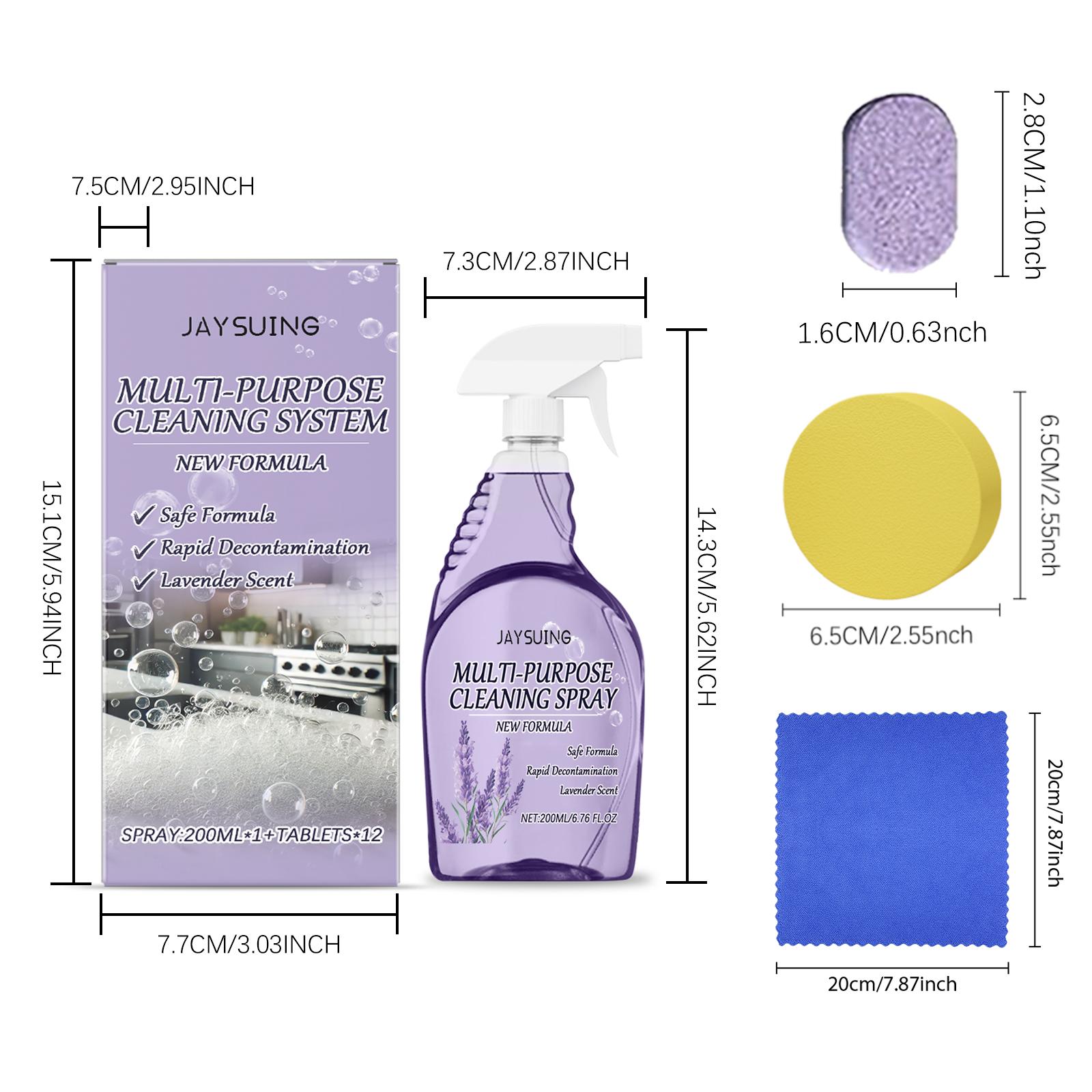 Jaysuing Multi-Purpose Cleaner Clean Oil Remove Stains Kitchen Bathroom Clean Multi-Purpose Cleaner