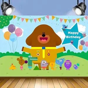 Hey Duggee Birthday Party Supplies Decor Backdrop Background Banner Prop