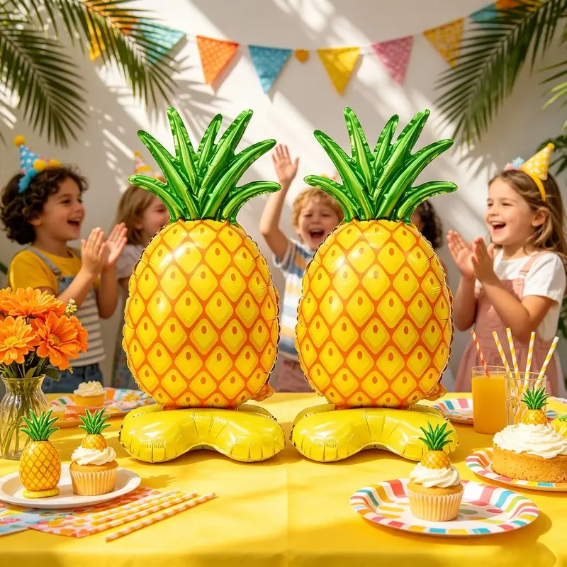 2pcs 24.4 Inch Standing Pineapple Decorations, Perfect for Summer Parties, Birthday Celebrations, Room Decoration, Festival Events