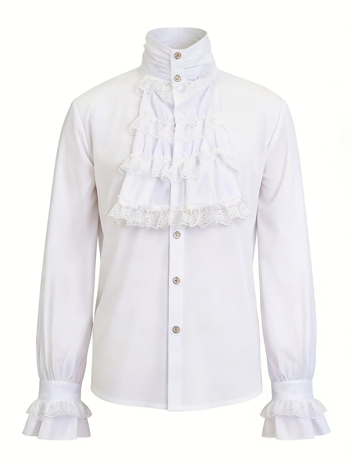 Halloween Performance Costume, Renaissance Clothing Shirt, Medieval Steampunk Pirate Top, Inner Layer, Perfect for Theme Parties