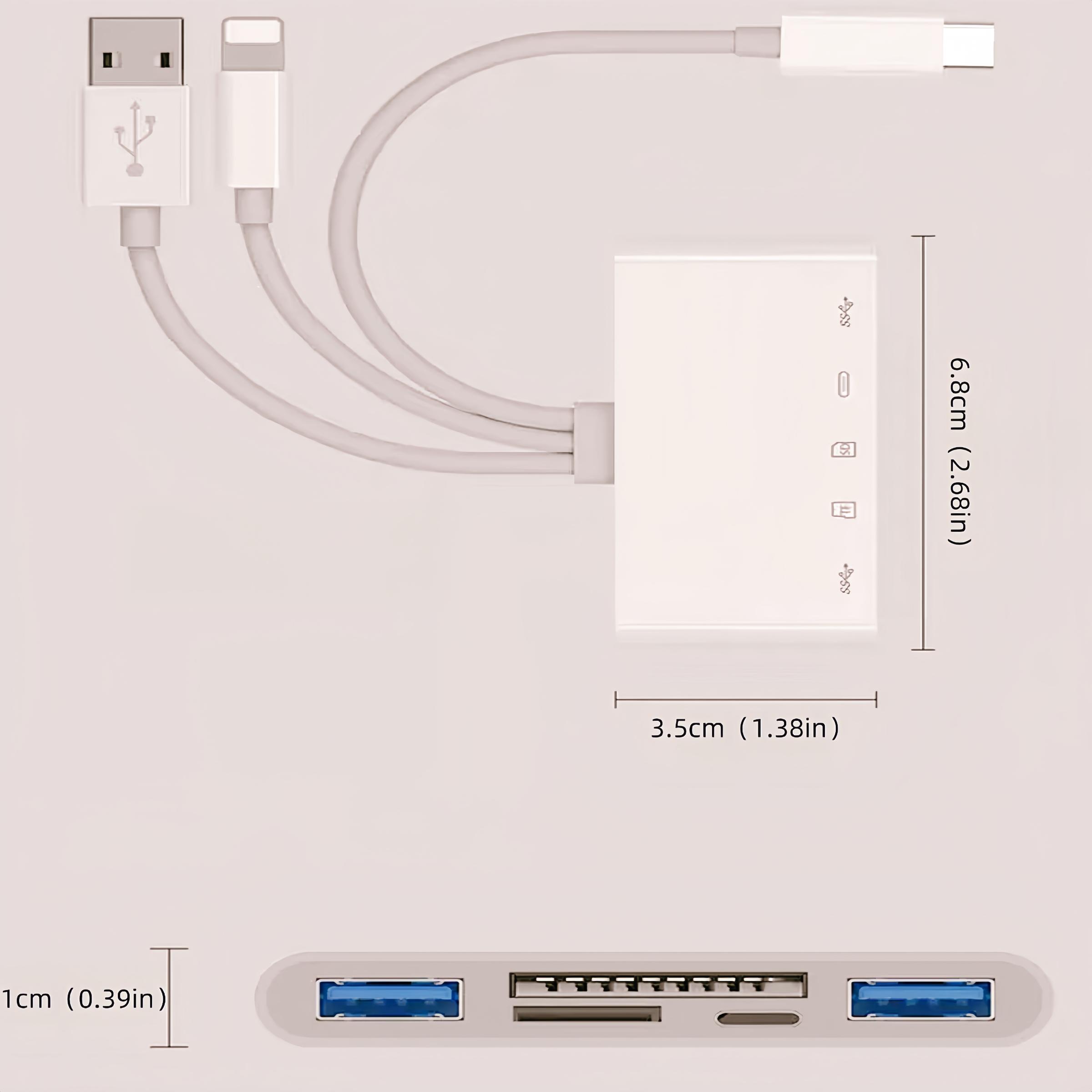 USB 3.0 Type-C Card Reader, Multi-functional Card Reader, Plug and Play Card Reader Compatible with iPhone & Android Type-C, Phone Accessories, USB C Interface