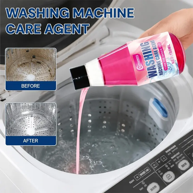Washing Machine Cleaner Liquid, Water Stain Remover, Inner Drum Degreaser, Odor Eliminator, Suitable for Top Load Washers, Home Use