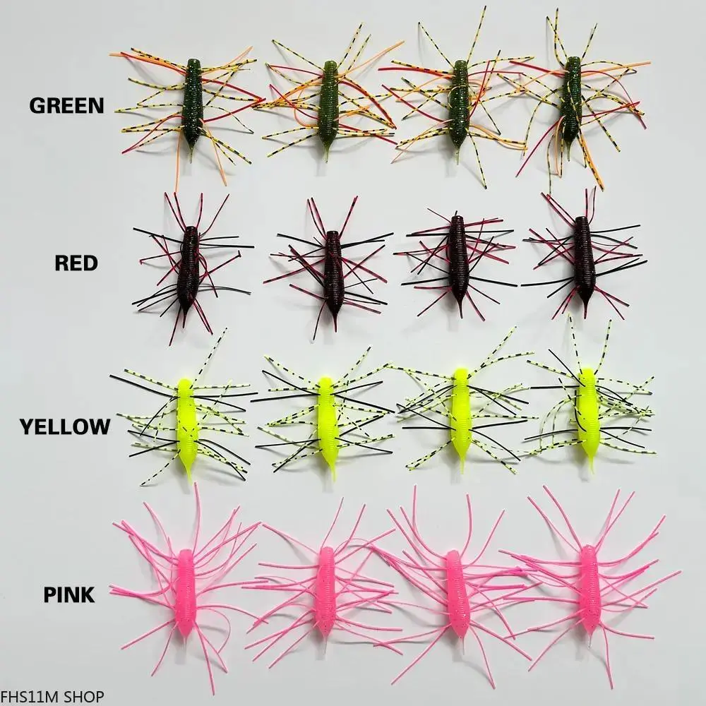 4PCS Soft Frog Fishing Bait Set, 2.16In Multi Tentacle Topwater Style Lures With Realistic Leg Action And Slow Sink Design, Bass Fishing Lure For Ponds, Lakes And Heavy Vegetation, Freshwater And Saltwater Fishing Gear For Predator Fish Anglers