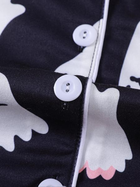 Halloween Children's 2-Piece Pajamas Set, New Halloween Bat Pumpkin Head Ghost Star Cardigan Short Sleeve Shorts,'s Medium and Large Pajamas for Party, Daily Wear, Vacation Home Clothes 2-Piece Pajamas Set