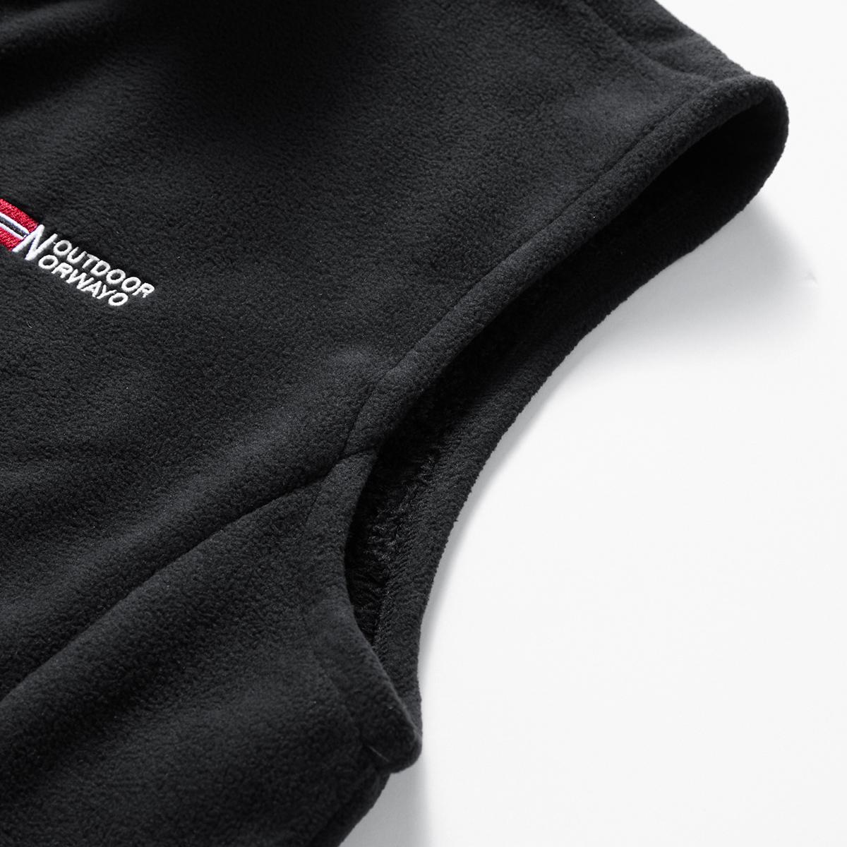 Men's Thermal Fleece Vest Lightweight Warm Winter Jacket, Stand Collar Athletic Sleeveless Vest for Gym, Hiking , Winter Vest, Outdoor Activities, Details, Durable Construction, Fitness Enthusiasts, Hiking Gear, Breathable Fabric, Gym Wear