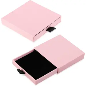 2 Pack Jewelry Gift Boxes Cardboard Jewelry Boxes, 2.9x3.1x0.7Inch Small Gift Boxes for Bracelets Earrings Necklaces Jewelry Gift (Pink)Gift.