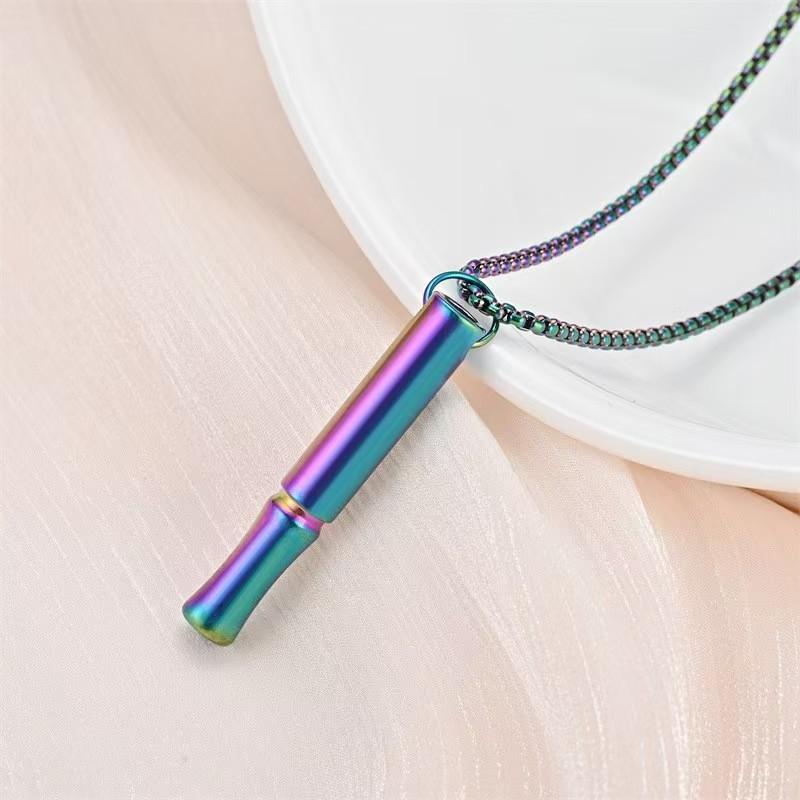Breathing Necklace for Anxiety Relief Quit Smoking Tools Breathe Easy Necklace Stop Smoking Aids Breathlace Necklace Fum Vaporless Inhaler Breathless Anxiety Necklace for Women/Men