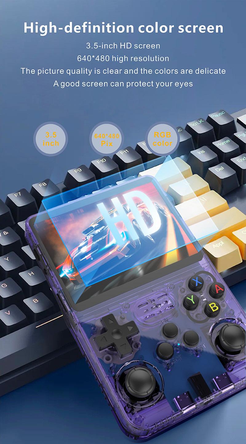 R36S Open Source PSP Tekken 3 HD Retro Arcade Game Console Dual System Convenient 4K Handheld Console Protection White 36S 64G Purple R36S Open Source PSP Tekken 3 HD Retro Arcade Game Console Dual System Convenient 4K Handheld Console Protection White 36S 64G Purple