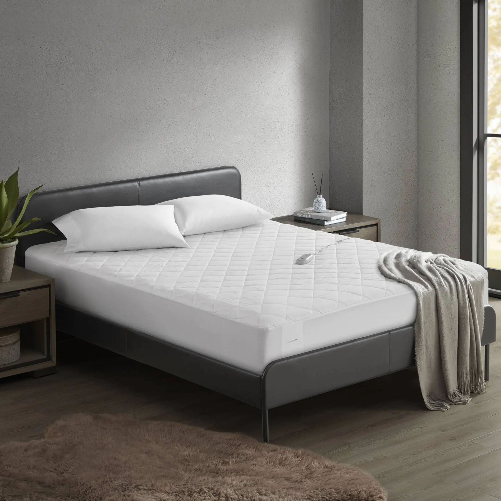 ARCH King Size Heated Mattress Pad White Electric Underblanket for Bed, Soft Warming Mattress Topper with Adjustable Heat, Cozy Sleep Aid for Winter, 1 Pack, Home Furniture and Household Product Search Terms for US Online Shopping