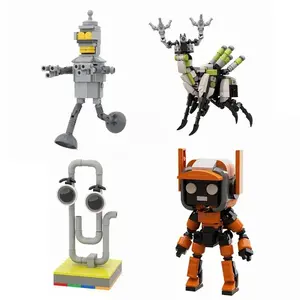 MOC Game Movie Figures Robot Bender Herbivorous K-VRC Clippy the Age Revealer World Building Blocks Toys for  Gifts