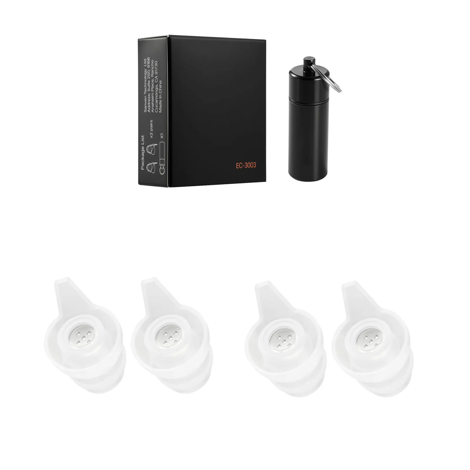 Concert Ear Plugs, Pairs Reusable High Fidelity Musician Ear Plugs, Silicone Construction, High-Fidelity Earplugs