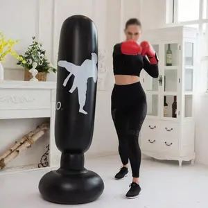 Standing Boxing Punching Bag, Inflatable Kickboxing Training Dummy, Durable PVC Material, Suitable for Adults and Teens, Stress Relief Toy
