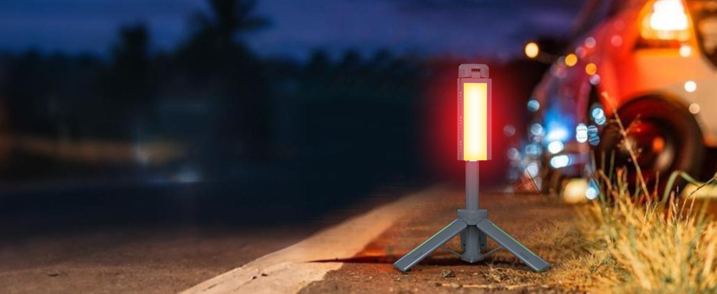 40" Telescopic Camping Lights with Stand, 8000mAh Rechargeable LED Work Light & Camp Lantern, 1000LM Portable Tripod Lamp, 20H Runtime for Power Outages, Survival Gear and Camping Essentials