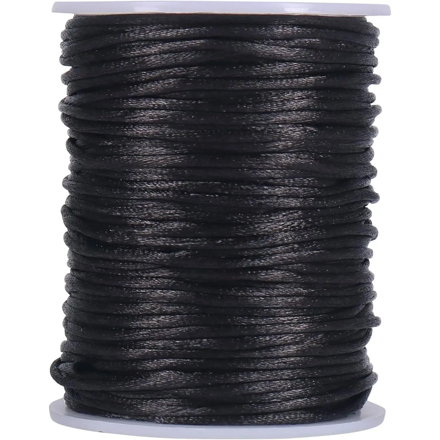 Nylon Satin Cord, 295  2mm Black Silky Rattail Cord Necklace String for  Making, Bracelets, Necklaces, Lanyards, Keychains, Beading | Silky rattail cord for necklaces, lanyards, keychains, beading