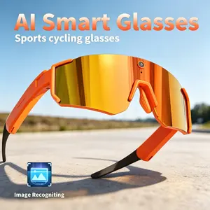 2026 Sports Intelligent Sports Glasses V06 Intelligent AI Glasses, equipped with an 800W high-definition camera, 1200P high-definition anti shake bicycle riding shooting artifact for shooting and recording, windproof goggles support AI assisted outdoor cy