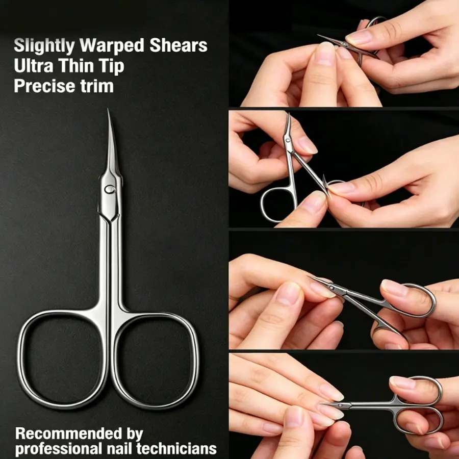 Professional Manicure Tool Set, High-Quality Stainless Steel Exfoliating and Foot Care Tools, Multi-Function Eyebrow, Eyelash, Nose Hair Trimmer, Sharp Nail Edge Trimmer, Suitable for Home Daily Use and Salon Professional Use, Easy To Clean