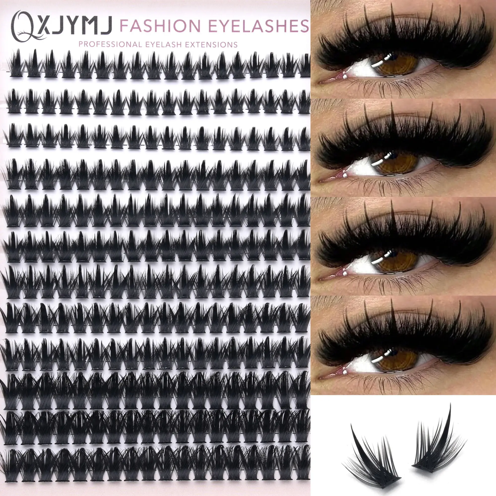 216 Pairs European Style False Lashes, Dense Bundled Design, Long Curling, Natural Look, Perfect for Daily Wear, Parties, DIY Makeup