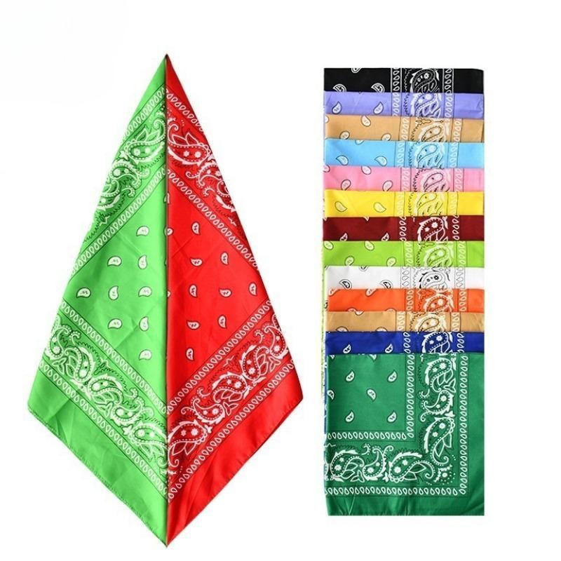 Random Color Bandana, 6 Counts/set Square Sports Headband, Versatile Hip Hop Style Headband for Outdoor Cycling Climbing, Sports & Outdoor Accessories