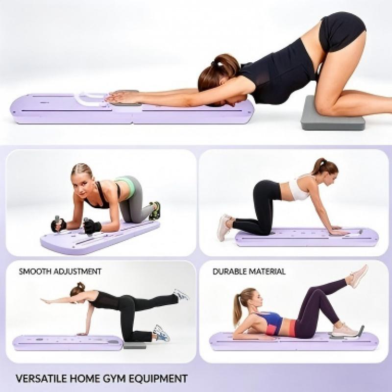 Portable Folding Fitness Board with Resistance Bands, Quiet Slide Track Training Board for Home, Yoga & Daily Exercise Portable Foldable Electric Scooter neon black scooter