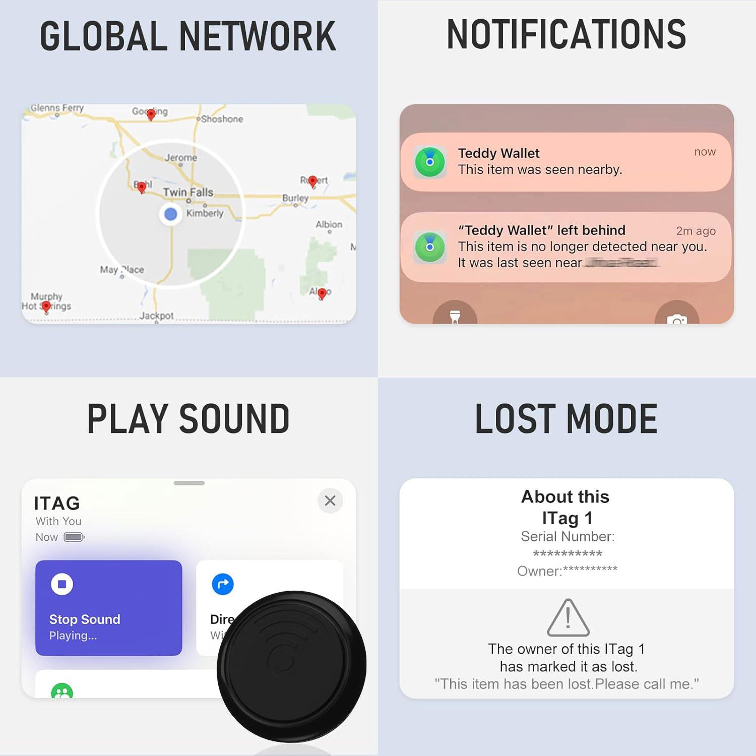 Cat GPS Tracker, Reflective Collar Tracker, Anti-lost Device, Compatible with Apple Find My Function (Only for iOS System), Pet Supplies, Harness, Reflective Strip Harness