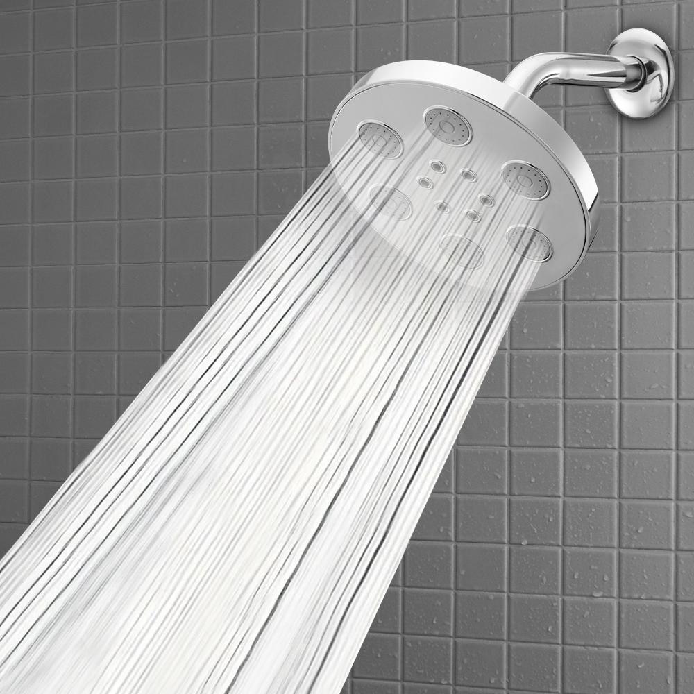 Rainfall Shower Head, High-pressure Round Top Spray for Ultimate Bathing Experience, Durable Plastic Essential Bathroom Upgrade, Perfect Gift Idea, Showerhead, Shower Water Equipment
