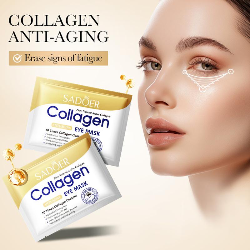 10 Pcs Crystal Collagen Eye Mask: Firm, Moisturize & Eliminate Dark Circles & Lines