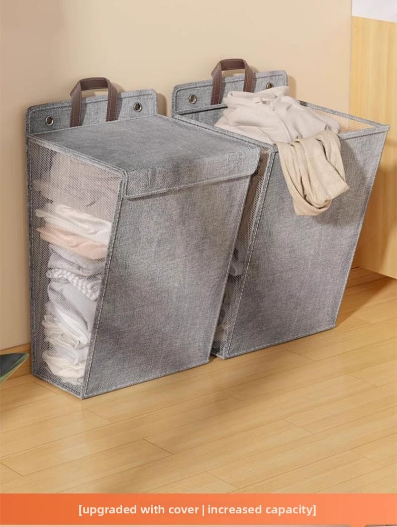 Practical wall-mounted dirty clothes basket, dirty clothes basket, foldable home bedroom dormitory multi-functional dirty clothes basket