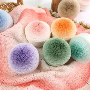 Gradient Five-Strand Wool Yarn Set – Soft DIY Knitting & Crochet Thread, Multi-Color Craft Yarn for Scarves, Hats, Blankets, Vests & Handmade All-Season Projects