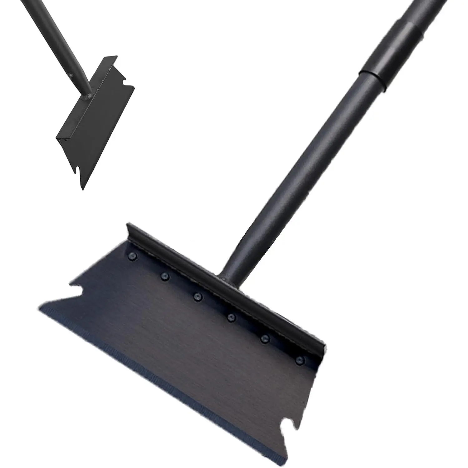 59-Inch Adjustable Handle Garden Cleaning Shovel with Synthetic Shovel Head, Multi-Function Tool for Scraping, Weeding, Lawn Edging