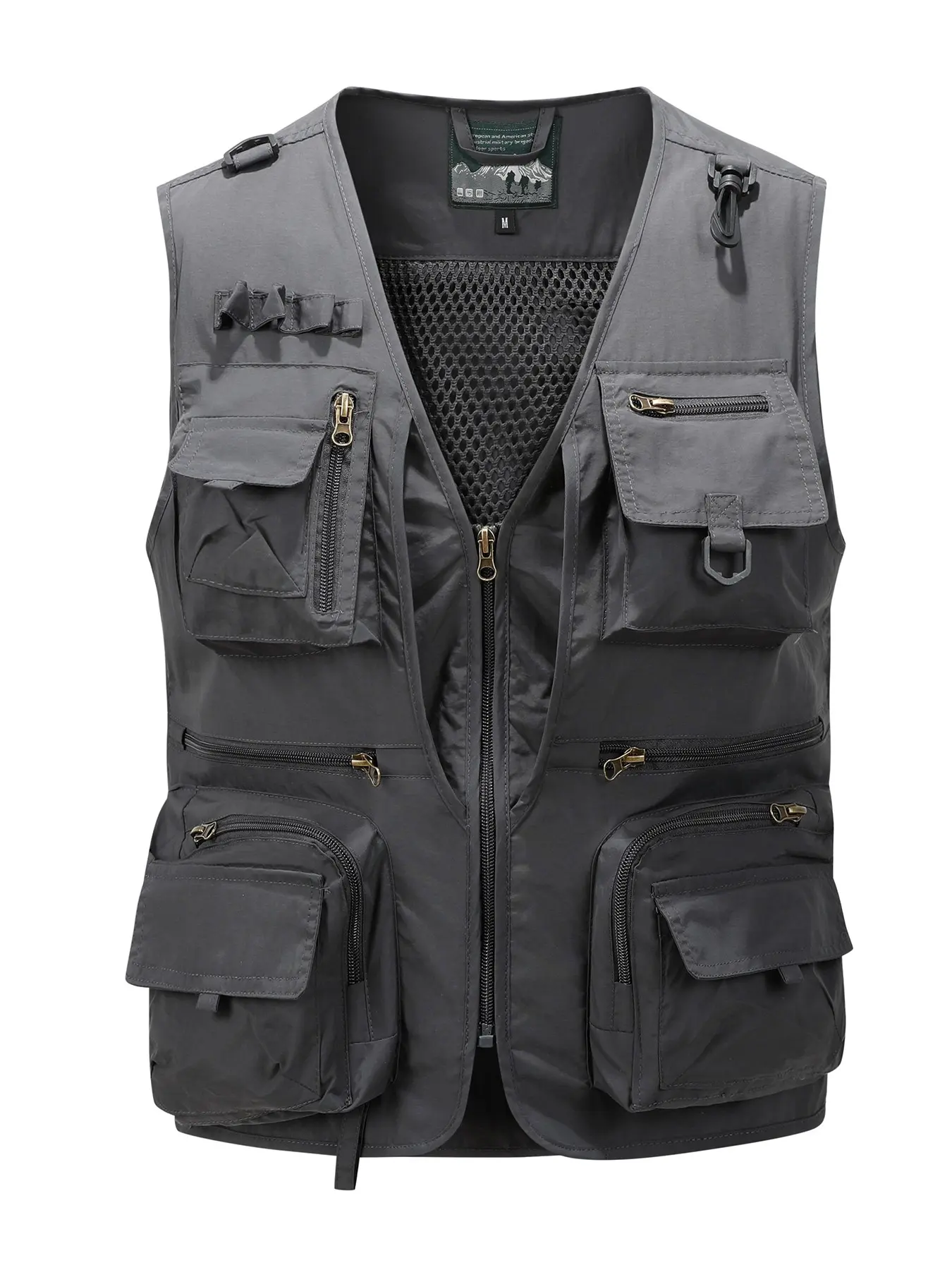 Men's Tactical Vest with Multiple Pockets, Functional Fishing Vest for Spring & Fall, Casual Loose-Fitting Sleeveless Outer Vest