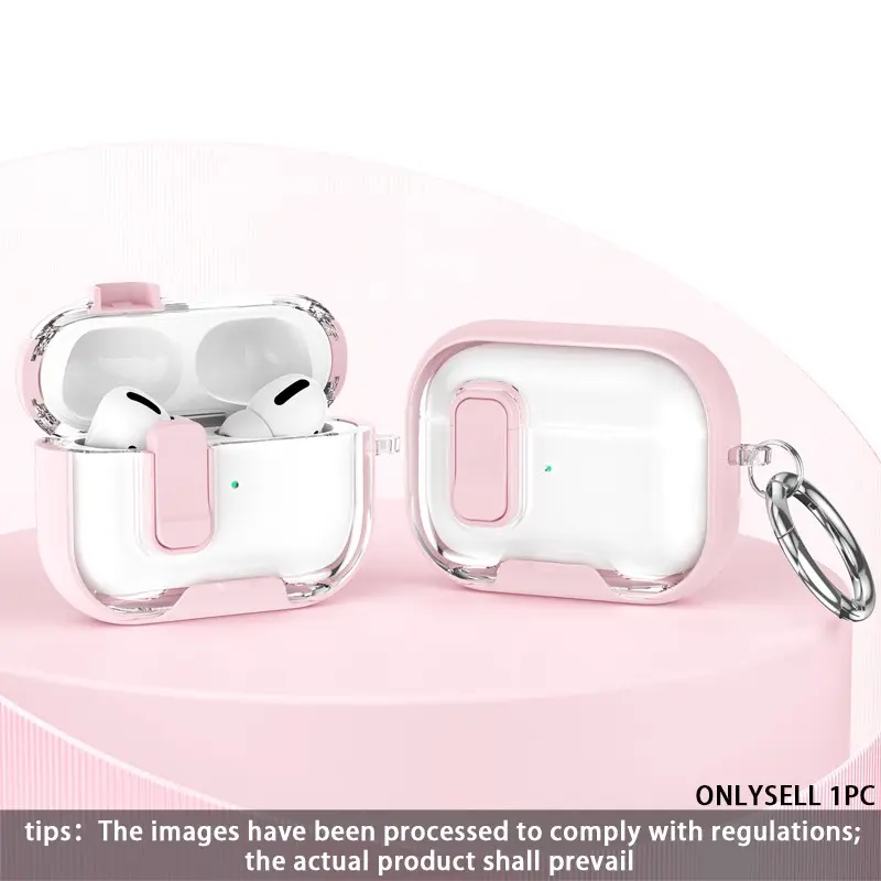 Transparent Locking Stand Protective Case for AirPods Pro3, AirPods 4, AirPods Pro2, Anti-Drop Earphone Shell, Durable and Stylish Design
