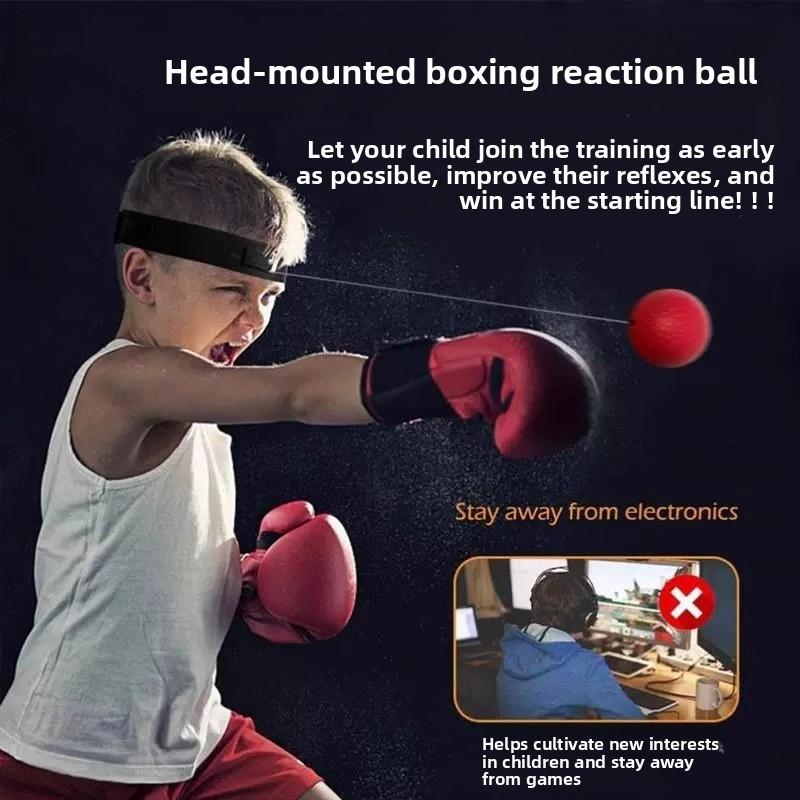 Head-mounted boxing reaction ball concentration attention training ball decompression adult fitness rebound speed ball