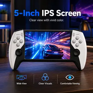 Sf3500 Retro Handheld Game Console, 5-Inch IPS HD Screen, Dual Joysticks, HDMI TV Casting, Adjustable Brightness & Volume, Ergonomic Grip
