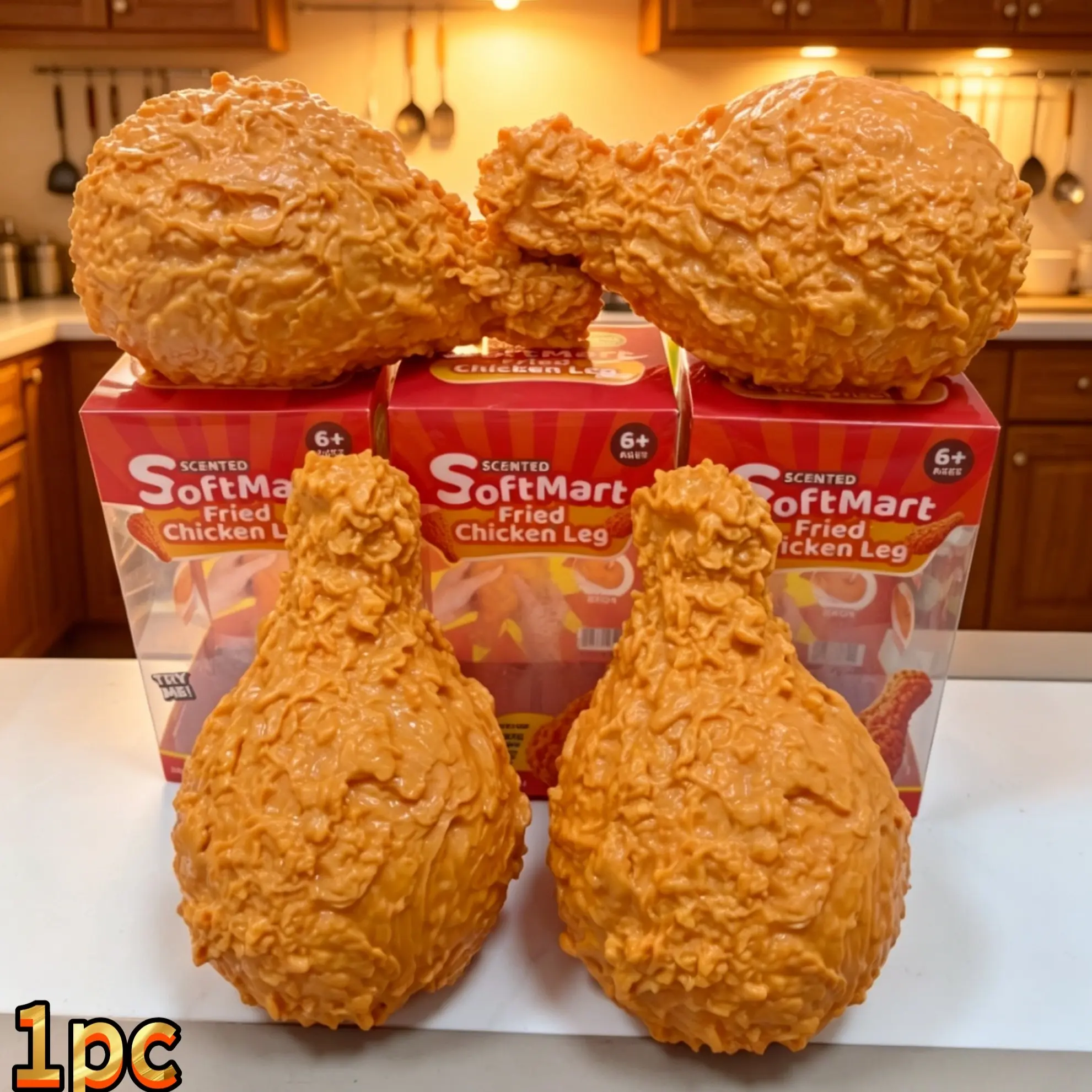 Giant Fried Chicken Leg Stress Relief Toy, Slow Rebound Sensory Squeeze Toy, Fun Party Gift, Novelty Desk Stress Reliever, Squishy Fidgets