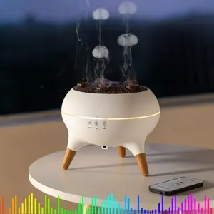 Us Plug Essential Oil Diffuser 250ML, Dancing Jellyfish Aromatherapy Humidifier with 7 Color LED Lights, Remote Control, for Bedroom Office