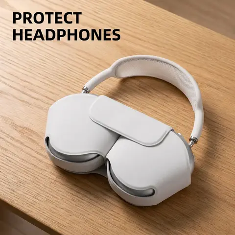 Protective Case for AirPods Max Headset Earphone, Headphone Bag, PU Leather Material with Soft Inner Fur, Sleep Function, Magnetic Opening, Comfortable Grip