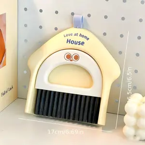 Customizable Text Rubber Foldable Desktop Broom - Handheld Small Home Care Cleaning Tool, Multi-Color Option, Ideal as a Gift for Surface Tidying
